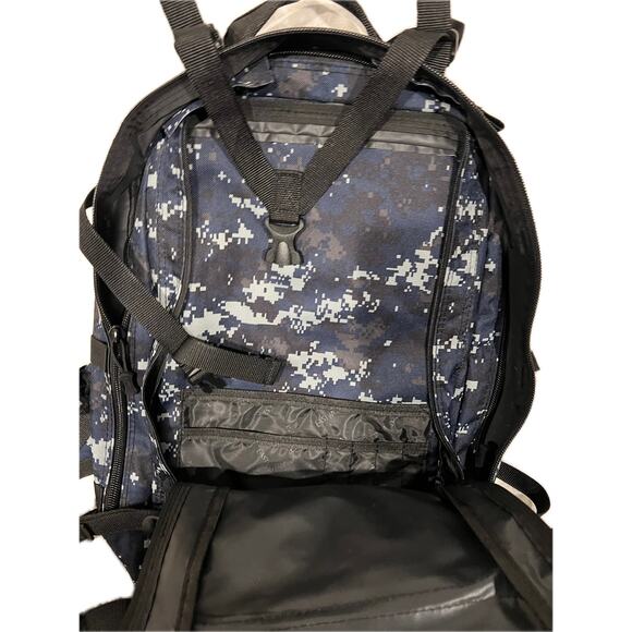 Generic Blue Black Camo Tactical Backpack - Picture 4 of 5